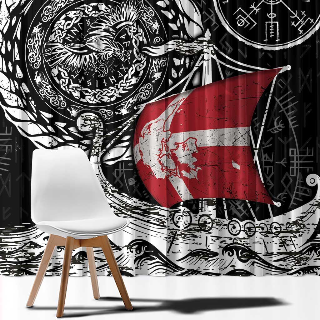 Viking Denmark Window Curtain Danish Viking Ship