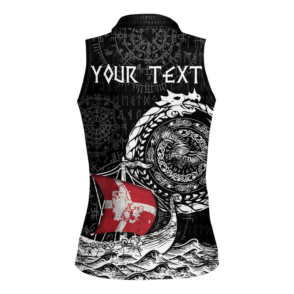 Personalized Viking Denmark Women Sleeveless Polo Shirt Danish Viking Ship
