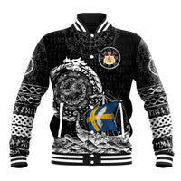 Personalized Viking Sweden Baseball Jacket Swedish Viking Ship
