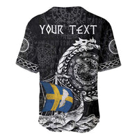 Personalized Viking Sweden Baseball Jersey Swedish Viking Ship
