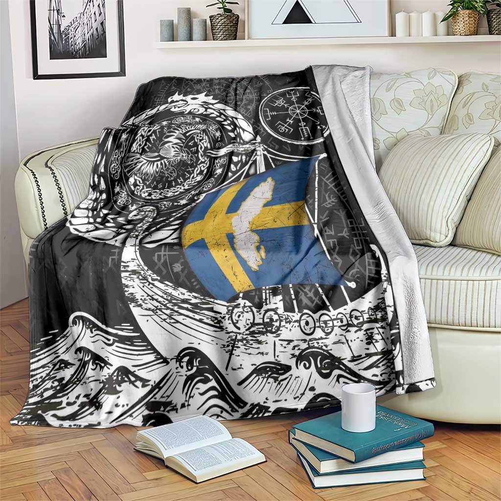 Viking Sweden Blanket Swedish Viking Ship