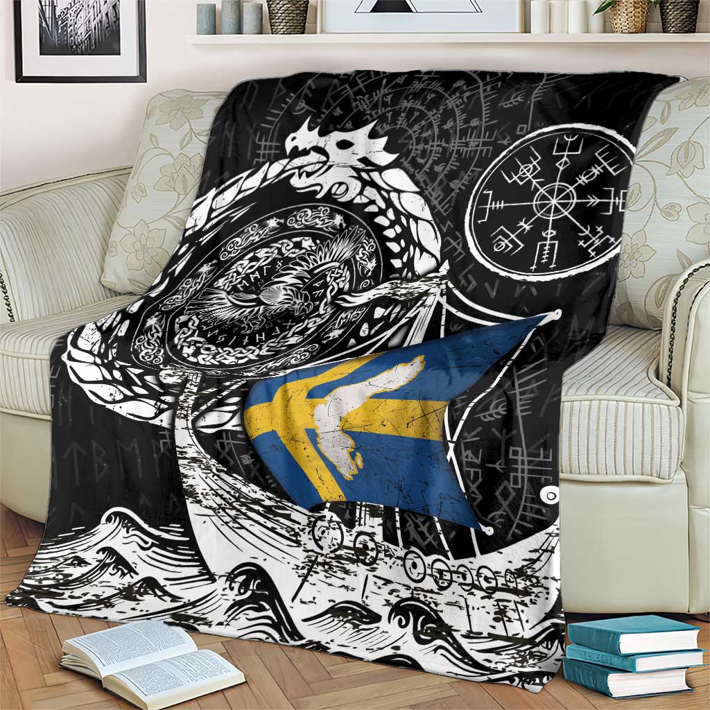 Viking Sweden Blanket Swedish Viking Ship