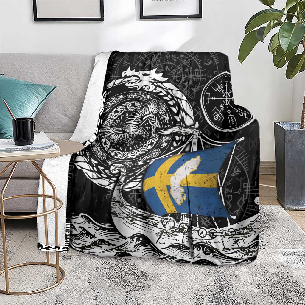 Viking Sweden Blanket Swedish Viking Ship