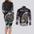 Personalized Viking Sweden Couples Matching Long Sleeve Bodycon Dress and Long Sleeve Button Shirt Swedish Viking Ship