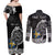 Personalized Viking Sweden Couples Matching Off Shoulder Maxi Dress and Long Sleeve Button Shirt Swedish Viking Ship