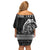 Personalized Viking Sweden Family Matching Off Shoulder Short Dress and Hawaiian Shirt Swedish Viking Ship