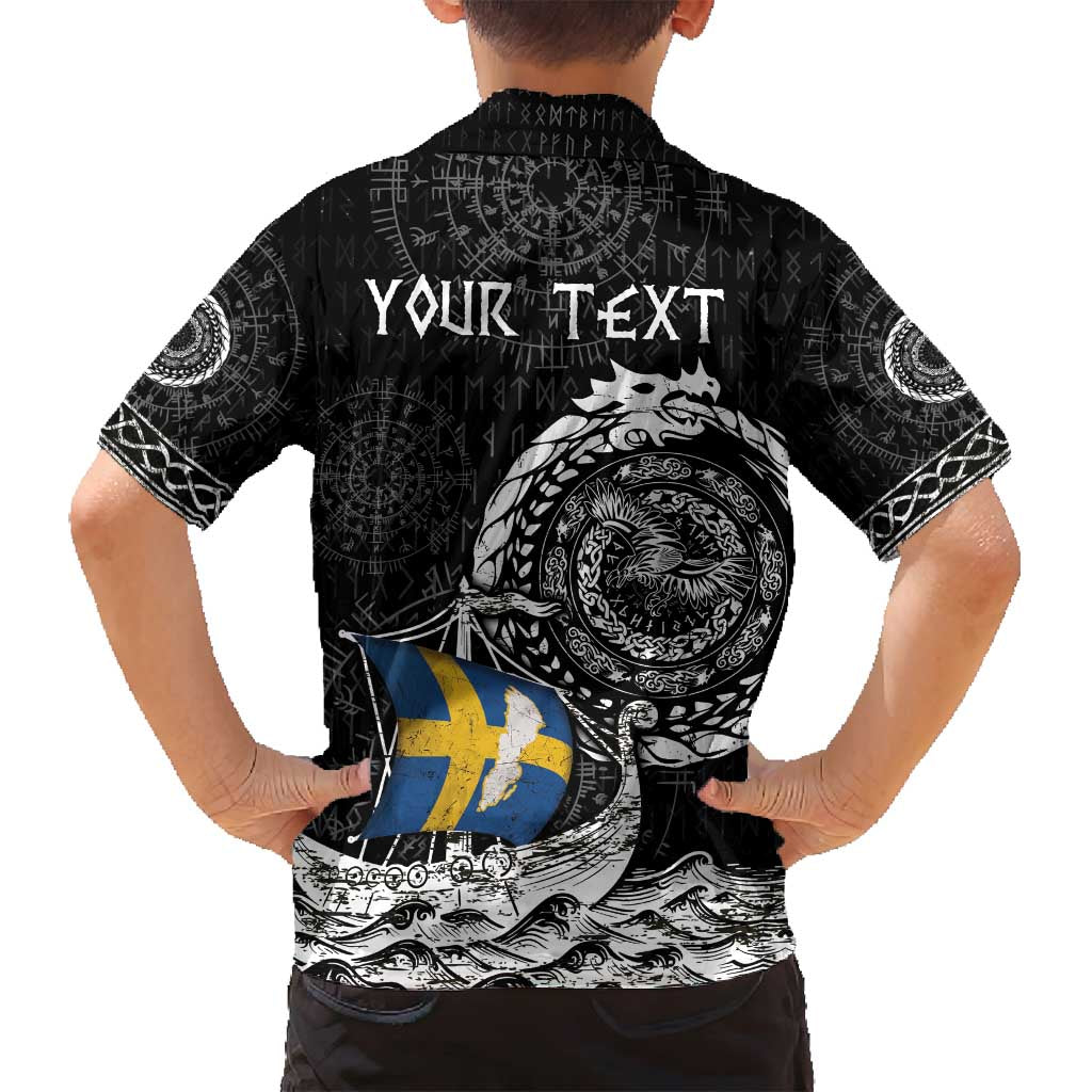 Personalized Viking Sweden Family Matching Puletasi and Hawaiian Shirt Swedish Viking Ship