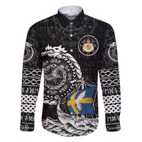 Personalized Viking Sweden Family Matching Short Sleeve Bodycon Dress and Hawaiian Shirt Swedish Viking Ship