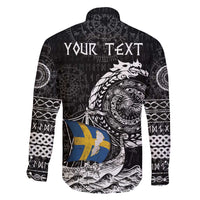 Personalized Viking Sweden Family Matching Short Sleeve Bodycon Dress and Hawaiian Shirt Swedish Viking Ship