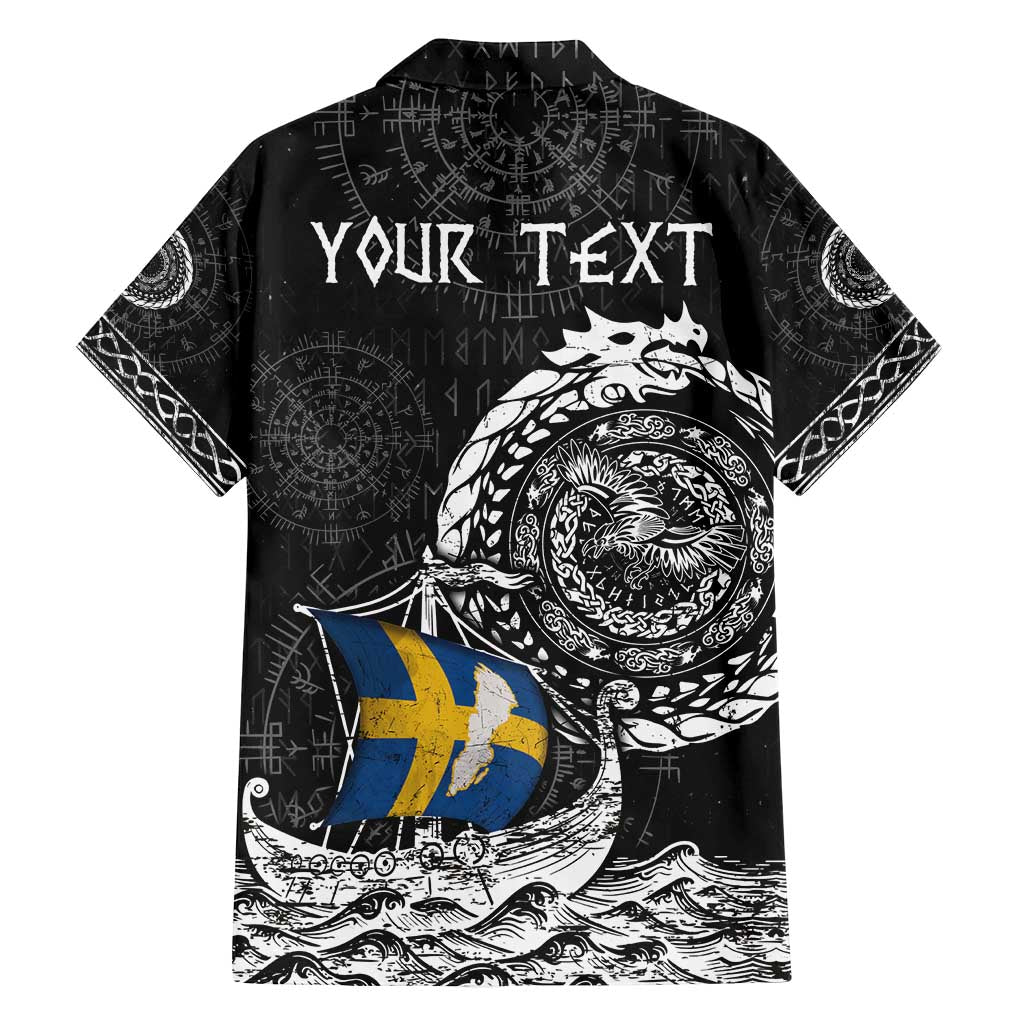 Personalized Viking Sweden Family Matching Tank Maxi Dress and Hawaiian Shirt Swedish Viking Ship