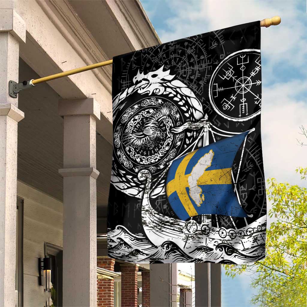 Viking Sweden Garden Flag Swedish Viking Ship