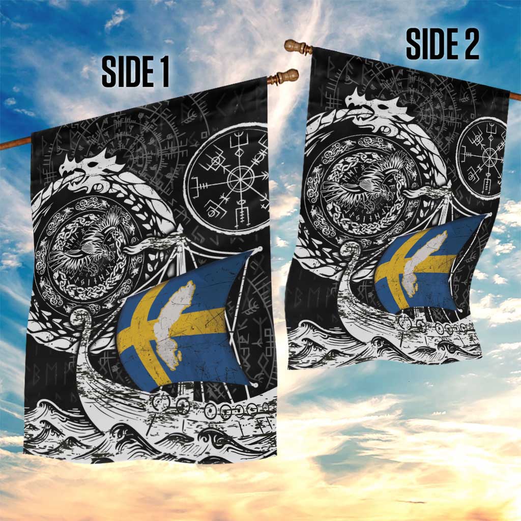 Viking Sweden Garden Flag Swedish Viking Ship