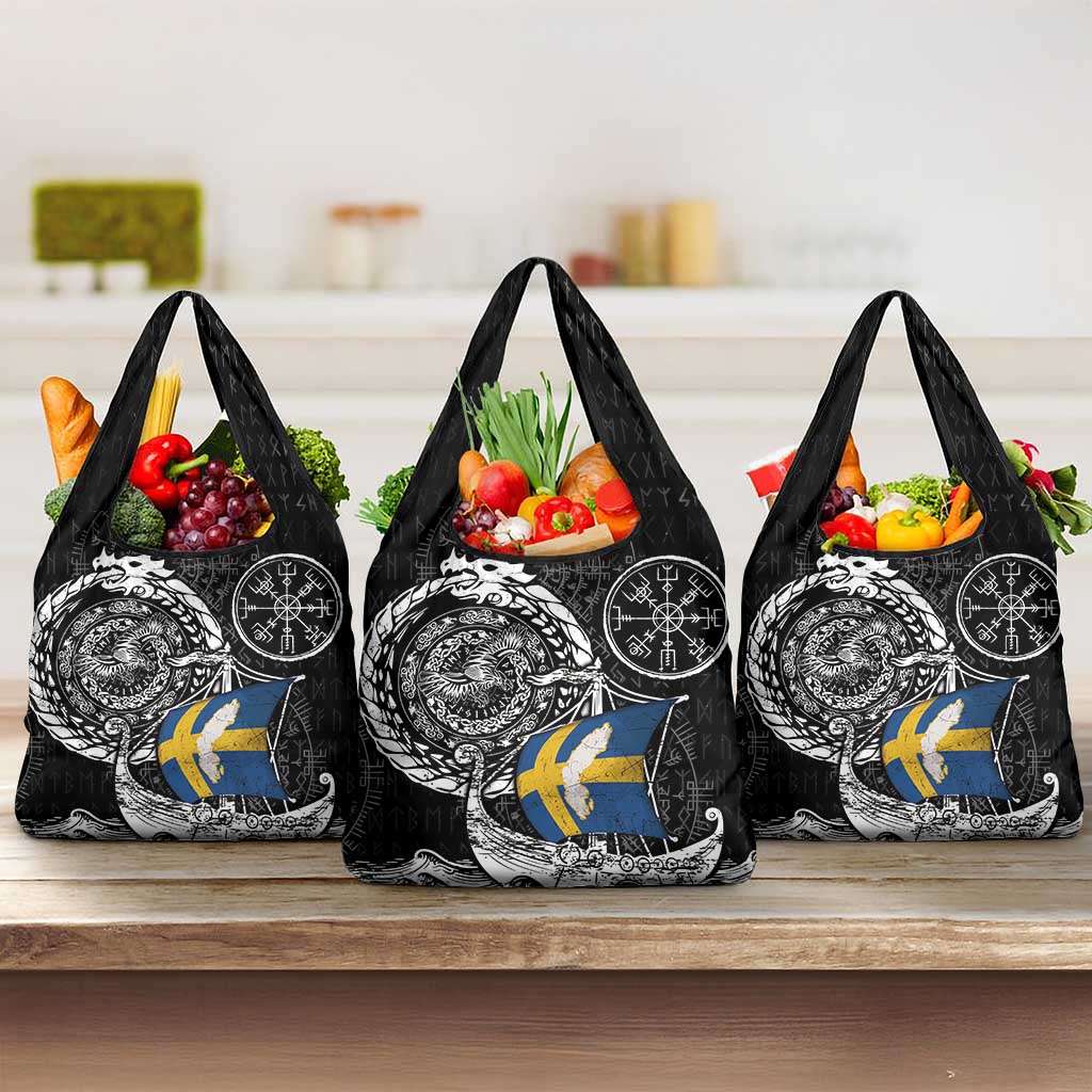 Viking Sweden Grocery Bag Swedish Viking Ship