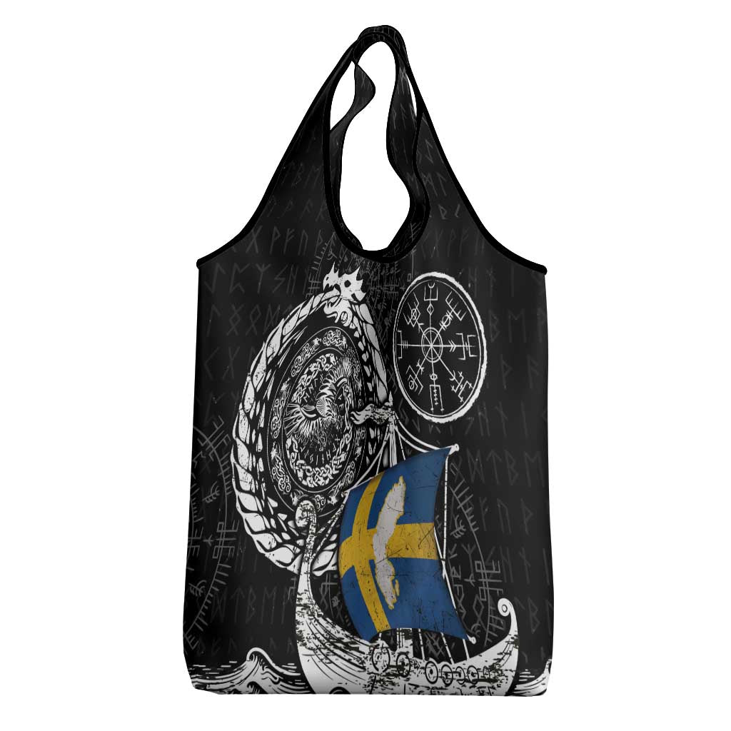 Viking Sweden Grocery Bag Swedish Viking Ship