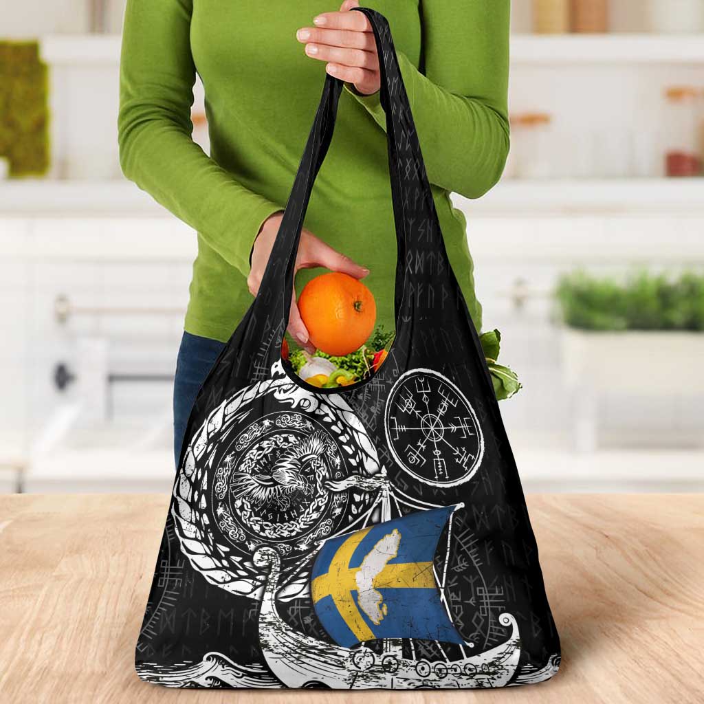 Viking Sweden Grocery Bag Swedish Viking Ship