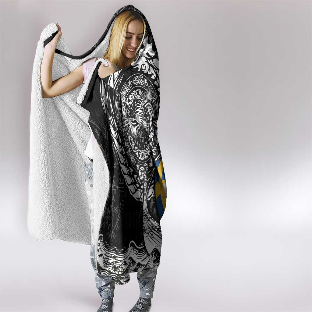 Viking Sweden Hooded Blanket Swedish Viking Ship