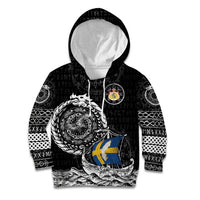 Personalized Viking Sweden Kid Hoodie Swedish Viking Ship