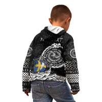 Personalized Viking Sweden Kid Hoodie Swedish Viking Ship