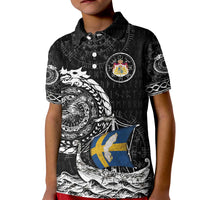 Personalized Viking Sweden Kid Polo Shirt Swedish Viking Ship