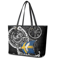 Viking Sweden Leather Tote Bag Swedish Viking Ship