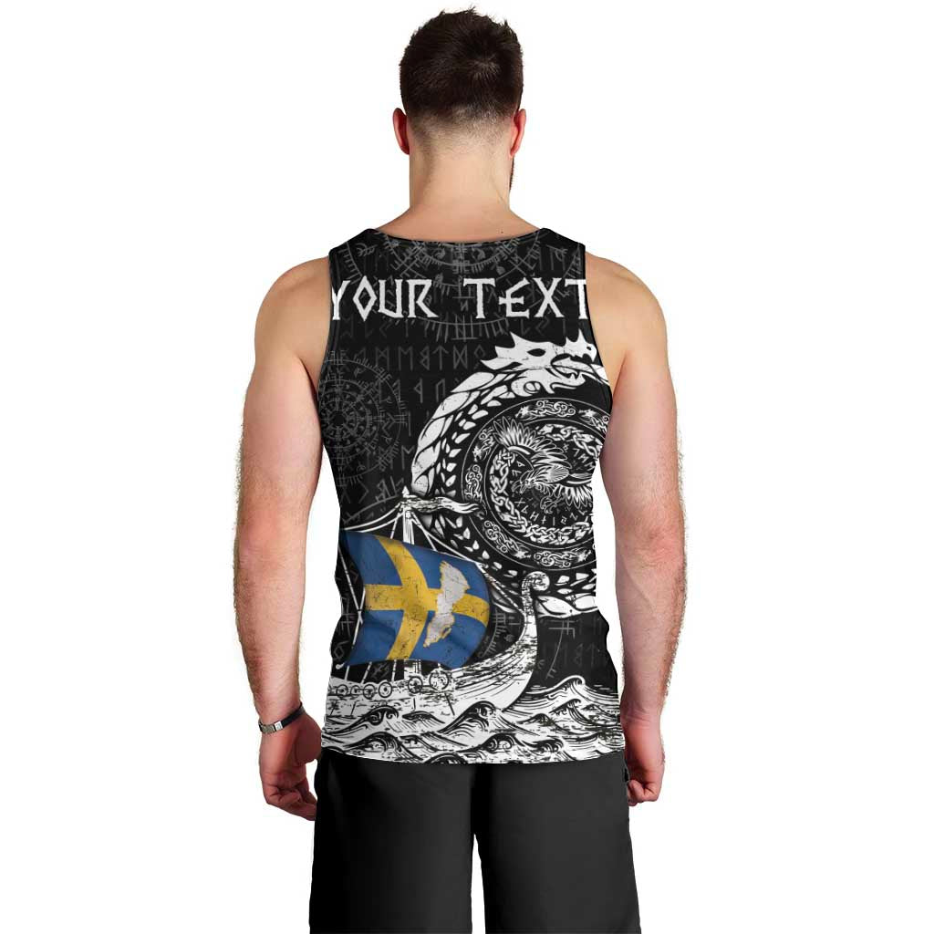 Personalized Viking Sweden Men Tank Top Swedish Viking Ship