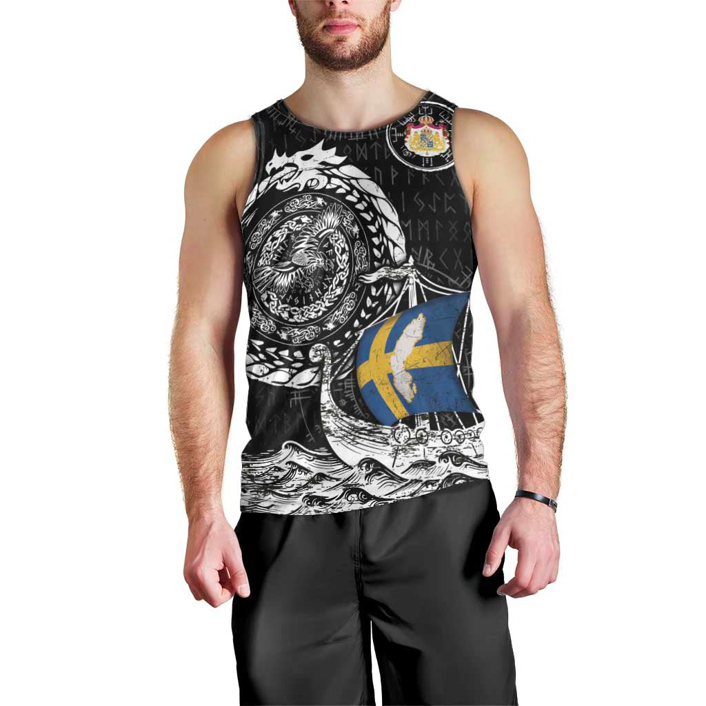 Personalized Viking Sweden Men Tank Top Swedish Viking Ship