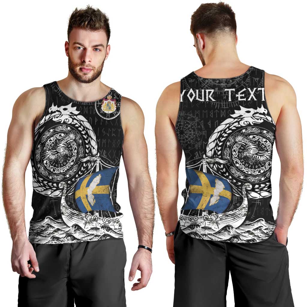 Personalized Viking Sweden Men Tank Top Swedish Viking Ship