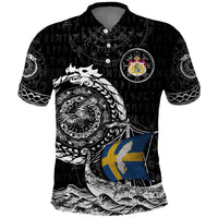 Personalized Viking Sweden Polo Shirt Swedish Viking Ship