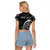Personalized Viking Sweden Raglan Cropped T Shirt Swedish Viking Ship