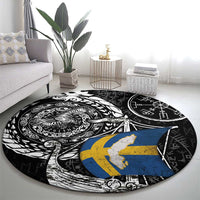 Viking Sweden Round Carpet Swedish Viking Ship