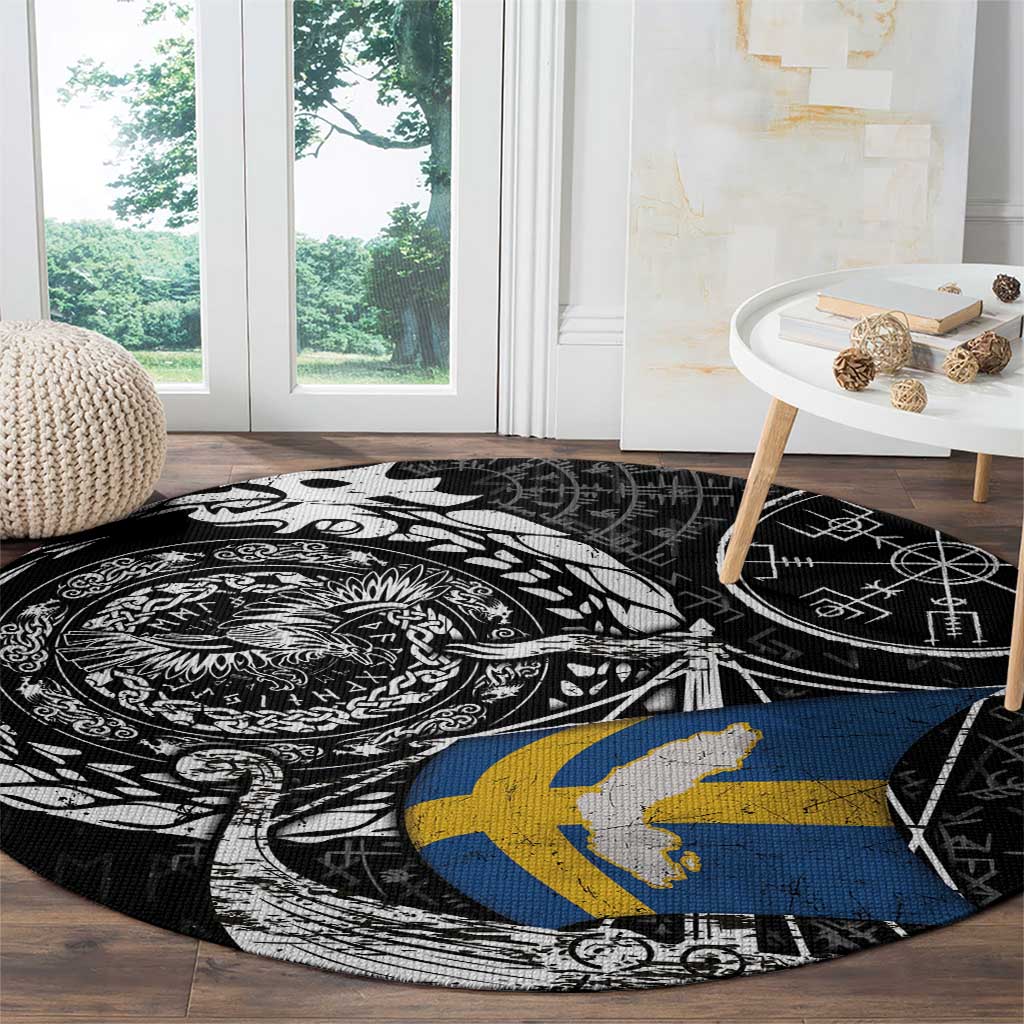 Viking Sweden Round Carpet Swedish Viking Ship