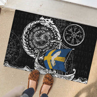 Viking Sweden Rubber Doormat Swedish Viking Ship