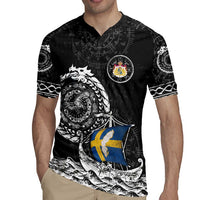 Personalized Viking Sweden Rugby Jersey Swedish Viking Ship