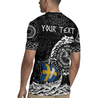 Personalized Viking Sweden Rugby Jersey Swedish Viking Ship
