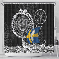 Viking Sweden Shower Curtain Swedish Viking Ship