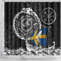 Viking Sweden Shower Curtain Swedish Viking Ship