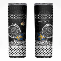 Personalized Viking Sweden Skinny Tumbler Swedish Viking Ship