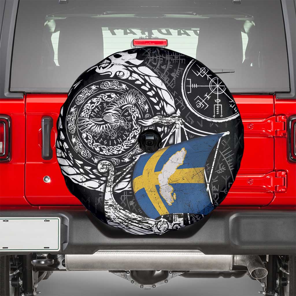 Viking Sweden Spare Tire Cover Swedish Viking Ship