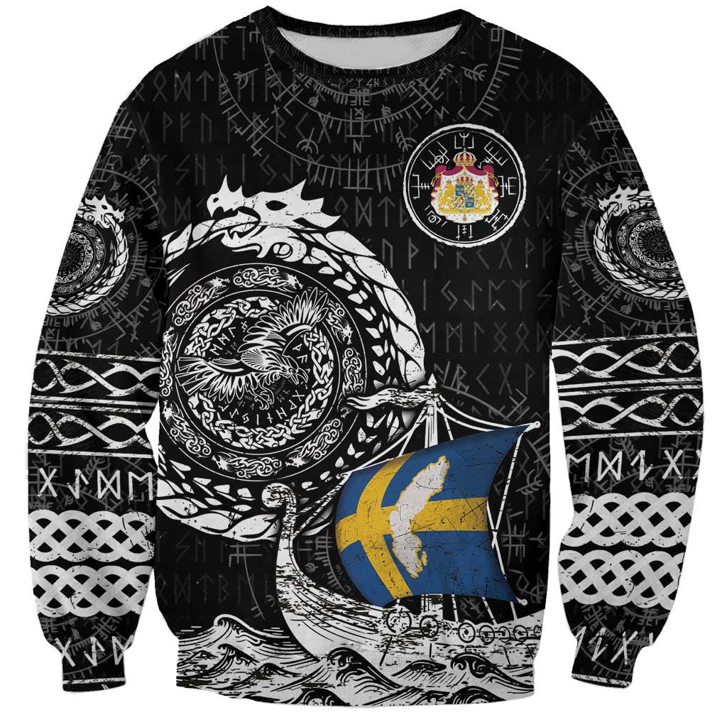 Personalized Viking Sweden Sweatshirt Swedish Viking Ship