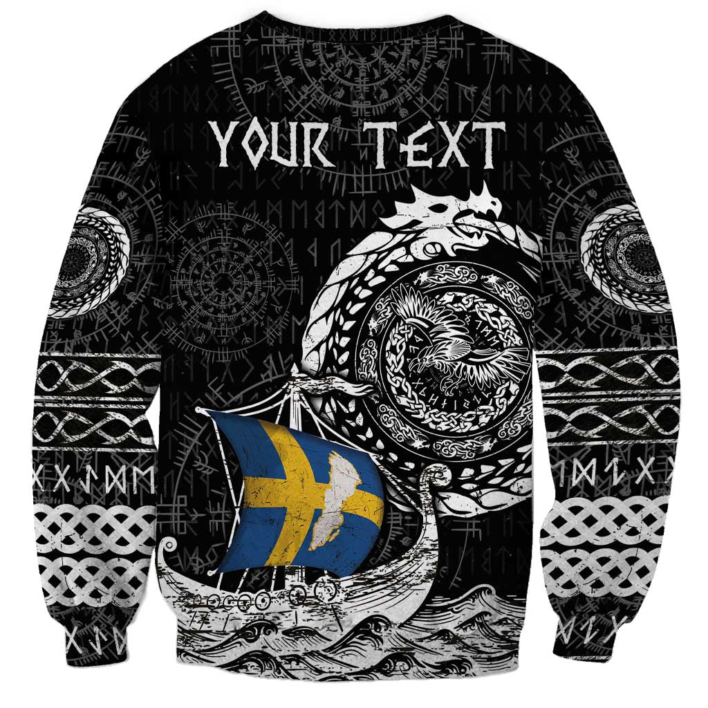 Personalized Viking Sweden Sweatshirt Swedish Viking Ship