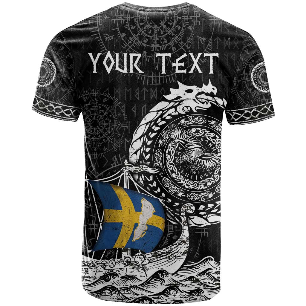 Personalized Viking Sweden T Shirt Swedish Viking Ship