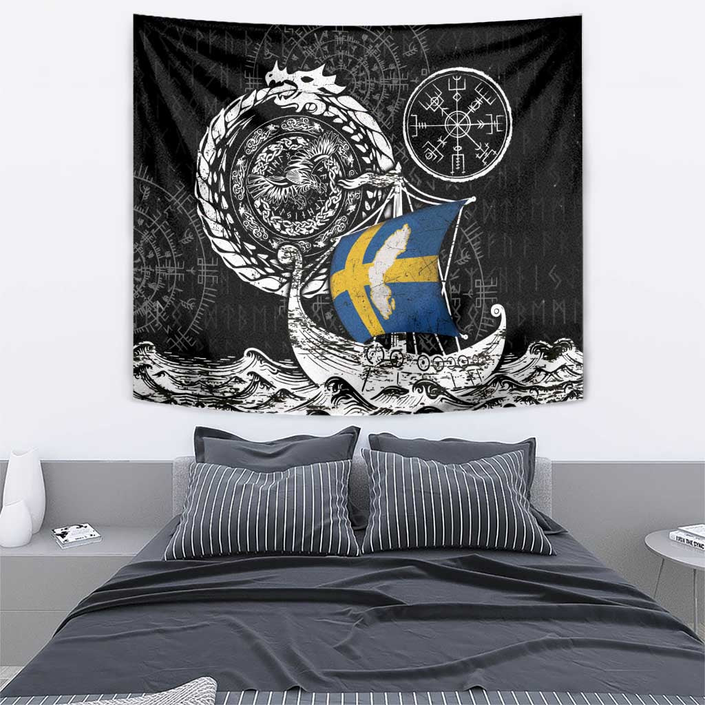 Viking Sweden Tapestry Swedish Viking Ship