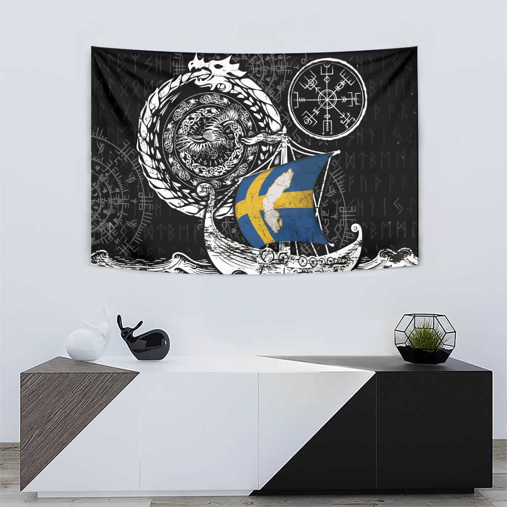 Viking Sweden Tapestry Swedish Viking Ship