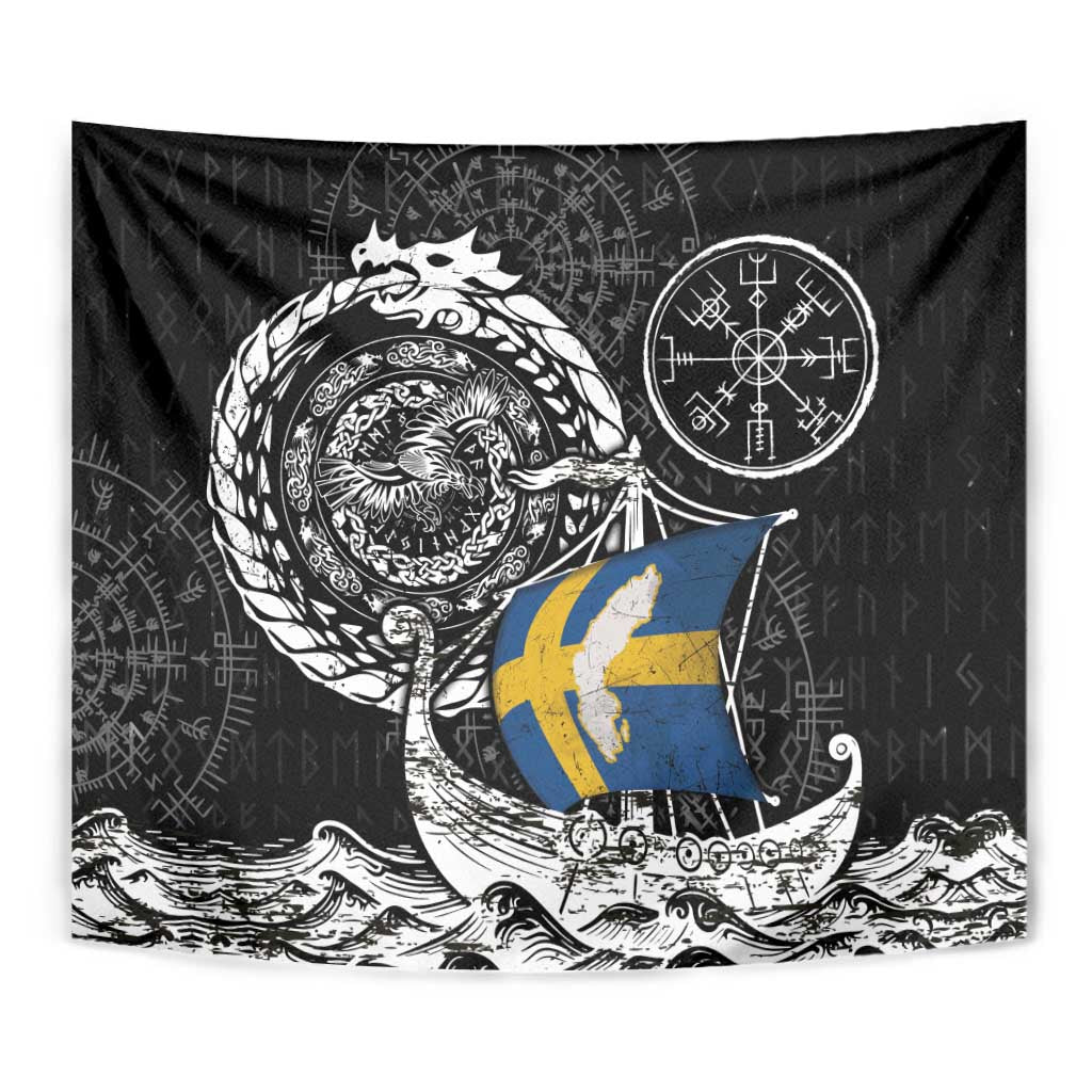 Viking Sweden Tapestry Swedish Viking Ship