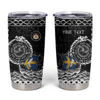 Personalized Viking Sweden Tumbler Cup Swedish Viking Ship