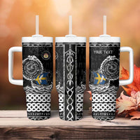 Personalized Viking Sweden Tumbler With Handle Swedish Viking Ship