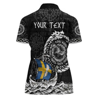 Personalized Viking Sweden Women Polo Shirt Swedish Viking Ship