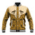 Cowboy Baseball Jacket Horse Riding Retro Western Yoke Beige - Wonder Print Shop