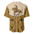 Cowboy Baseball Jersey Horse Riding Retro Western Yoke Beige - Wonder Print Shop