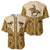 Cowboy Baseball Jersey Horse Riding Retro Western Yoke Beige - Wonder Print Shop